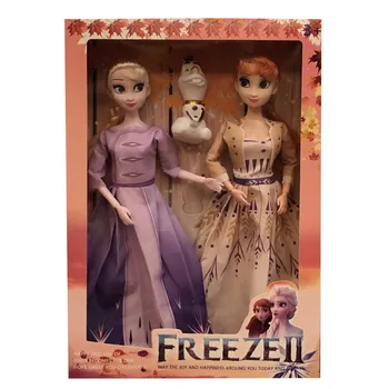 

Anime Icy 2 Princess Queen Elsa Anna Olaf Fashion Dolls 9 Movable Joints Toys Action Figure for Children Birthday Best Gifts