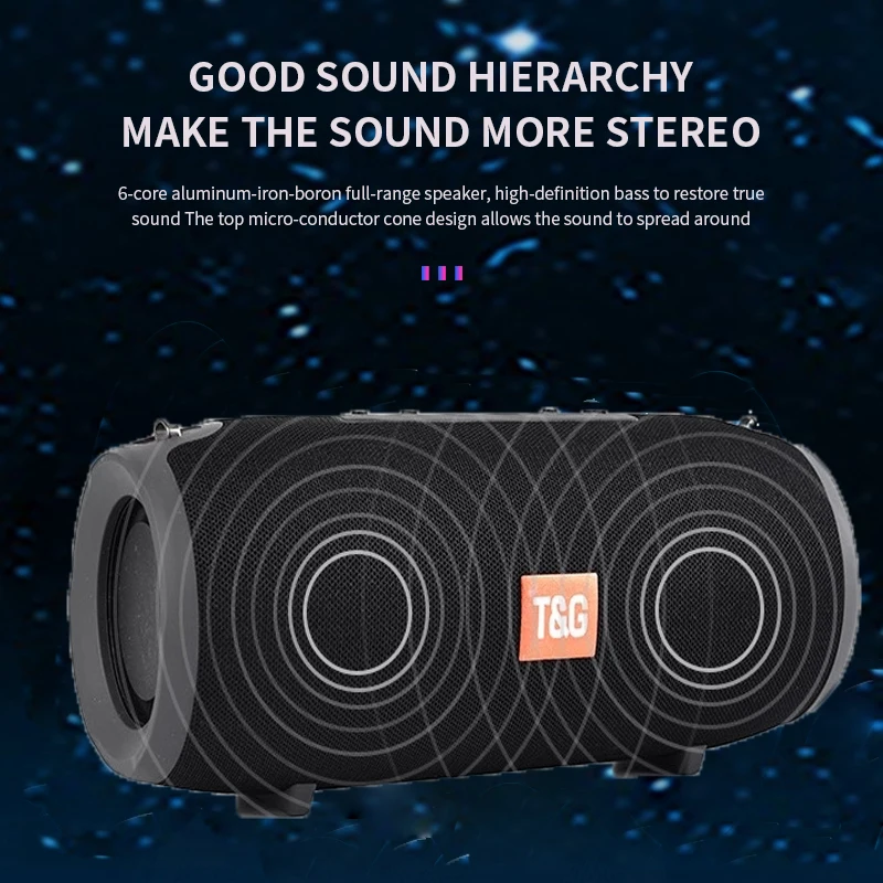 TG118 40W Bluetooth Speaker Portable Speaker Sound Bar for Computer Music Playe Center Boom Box Bluetooth Column FM radio tf aux
