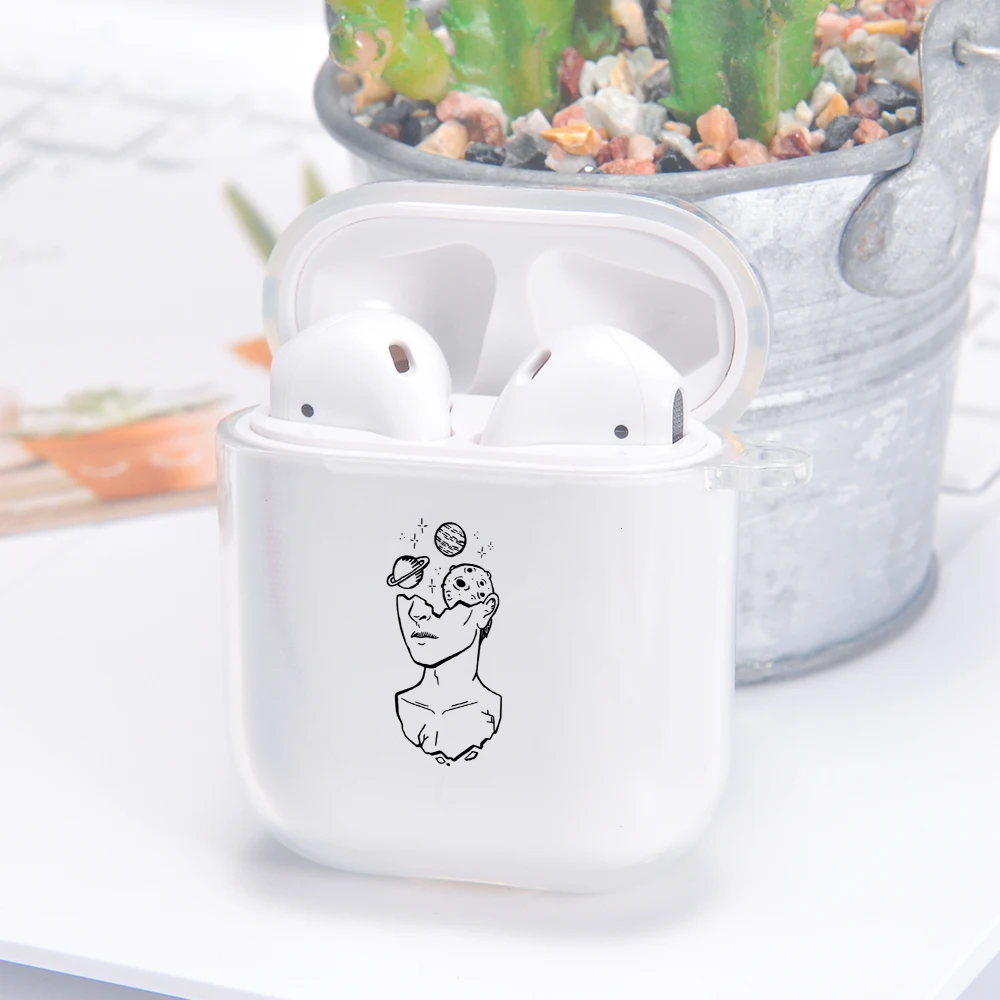Мягкий силиконовый чехол со смайликом для Airpods с отверстием Air Pods Роскошный Pod