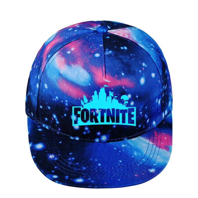 Sombrero de cielo estrellado Fortnite, gorra luminosa, juguete para regalo de fiesta, sombreros brillantes de noche, accesorios de cumpleaños, decoración ajustable de 56-64CM