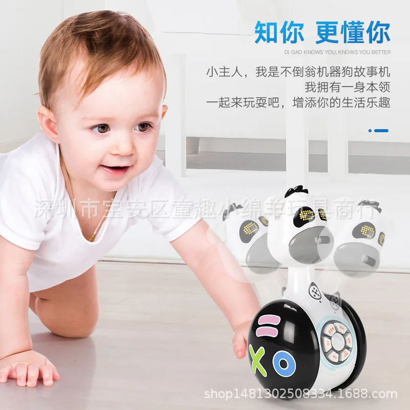 

New Products Electronic Sliding Tumbler Multi-functional Early Childhood Educational Toy Story Voice Music Player Rattle Toy