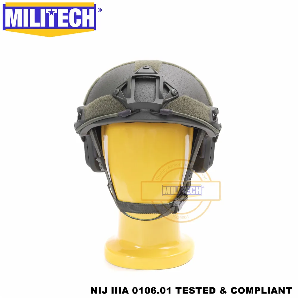 US $269.00 MILITECH Ballistic helmet FAST OD Deluxe Worm Dial NIJ level IIIA 3A High Cut Twaron Bulletproof Helmet With 5 Years Warranty