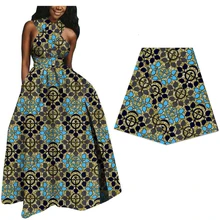 Дизайн африканская Анкара печатная настоящая восковая Ткань 6 ярдов DIY швейная ткань нигерийский Голландский Настоящий Воск для женщин платье 532