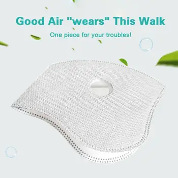 

10 Pcs Activated Carbon Filters 5 Layers Filtration Exhaust Gas Pollen Allergy Mask Replacement Filter