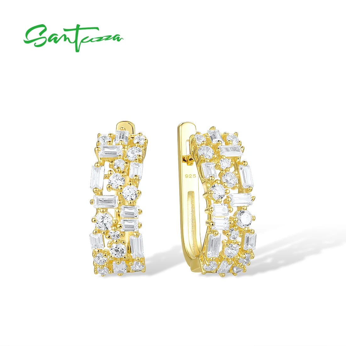 

Женские серьги из серебра 925 пробы, с фианитом