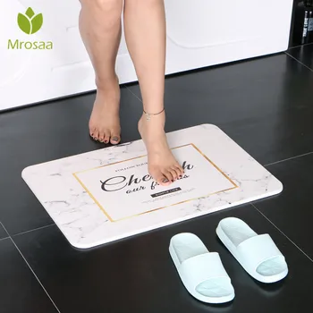 

35*45cm Diatomite Bath Mats Non Slip Fast Drying Bathroom Carpet Rug Easy Clean Hard Shower Mat Floor Foot Mat for Toilet