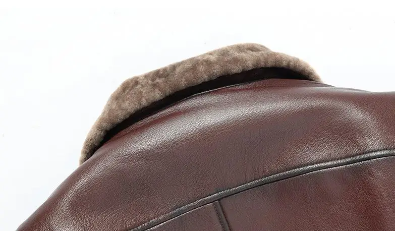 PViviYong 2019 зимняя высококачественная куртка из натуральной кожи, 100% овчина шерстяная подкладка однобортная парка D-0810161