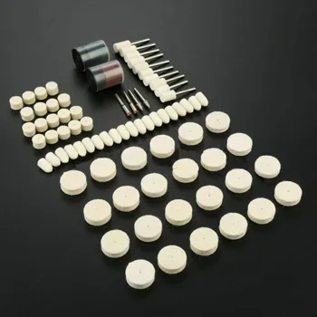 

78Pcs Soft Wool Polishing Buffing Burr Wheel Kit Rotary Mix Accessory Tool Soft Felt Buffing Burr Polishing Wheels Brushes Kits