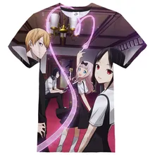 Camiseta KAGUYA SAMA LOVE IS WAR para hombres y mujeres, ropa de calle con estampado 3D de Anime, patrón de chica, Tops