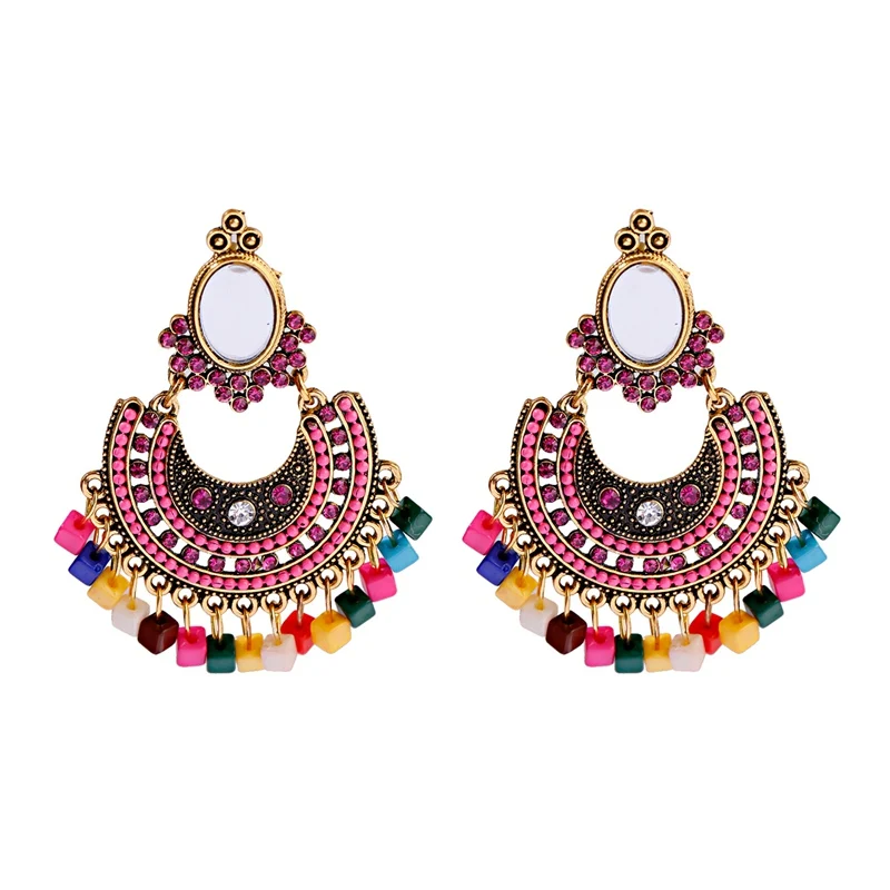 Style 5 Boho классические женские бусы с кисточкой Earrngs винтажные египетские геометрические пакистанские золотые индийские ювелирные изделия Jumkas - Окраска металла: Style 5
