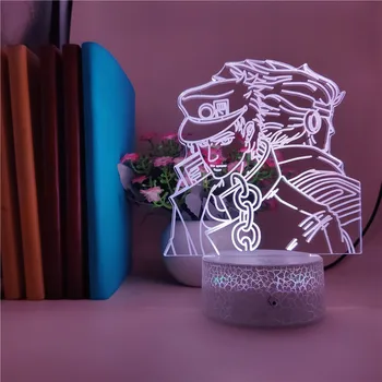 

7 Colors Kujo Jotaro Nightlight Jojo's Bizarre Adventure Anime Children Toys Lamp 3D Led Party Atmosphere Bluetooth Speaker
