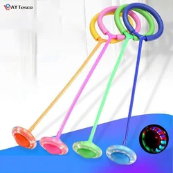 Balle à sauter pour enfants, jouet de sport amusant en plein air, LED, force de saut, entraînement, ballon de balançoire, jeux pour petits et parents 