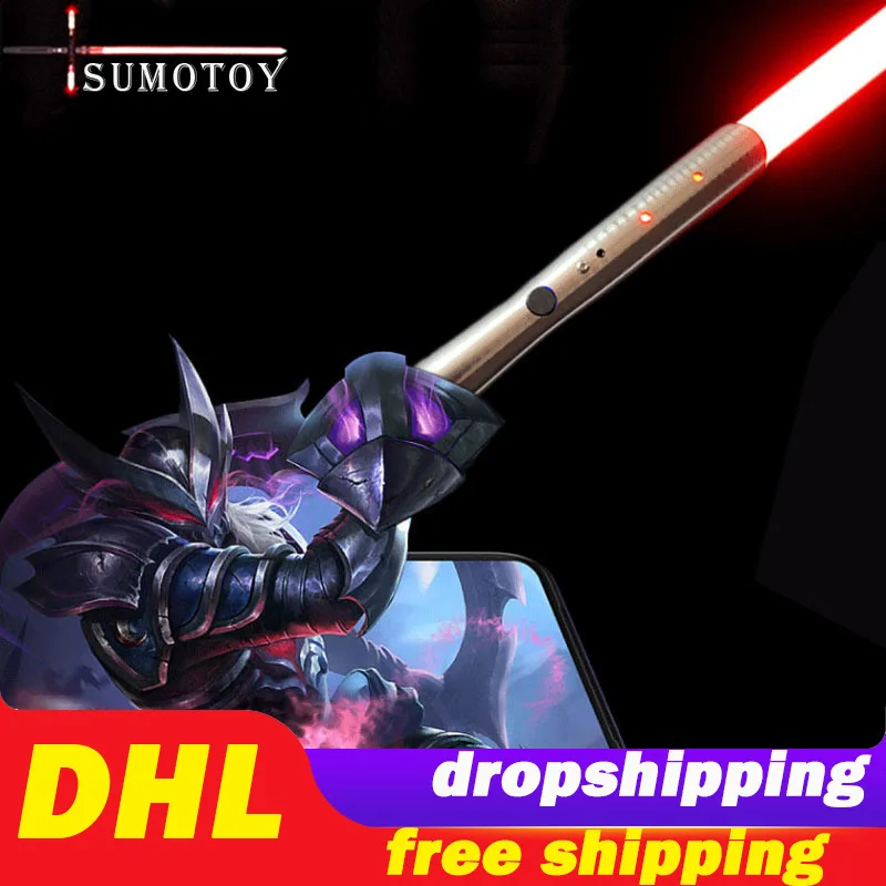 YDD 7 Color New 1Pc Cosplay Luminous Lightsaber With Light Sound Saber Toy Gift Boy Birthday Gift Alloy Skywalker Sword 100cm