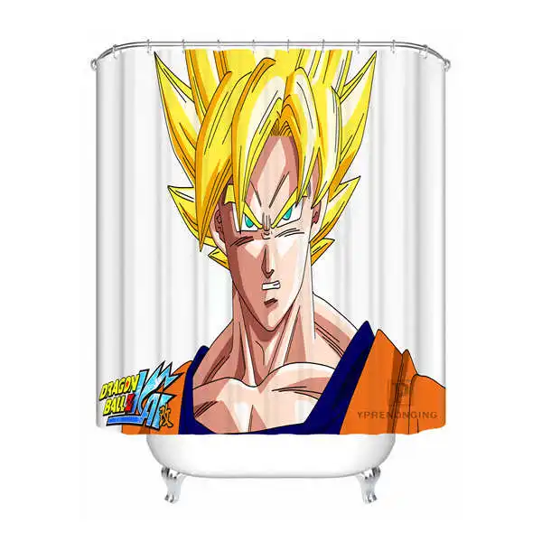 Shower Curtain Пользовательские водонепроницаемые занавески для душа Dragon Ball Z Goku и Gohan аниме печать декор для ванной комнаты различные размеры#180324-01-04 - Цвет: Shower Curtain
