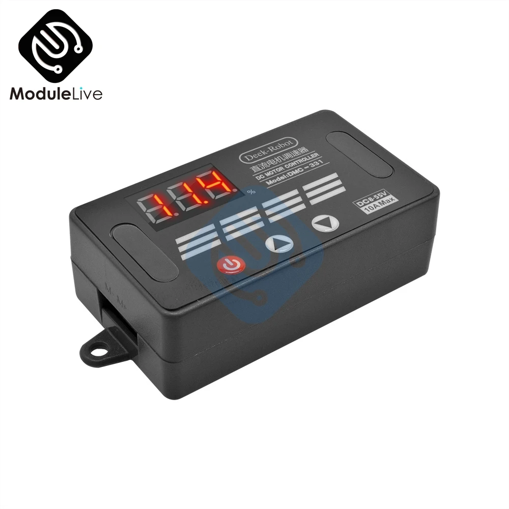 DMC-331 DC8V-55V 10A DC pwm контроллер скорости двигателя светодиодный цифровой дисплей Переключатель ускорения замедления регулятор скорости