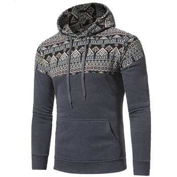 

2020 Men's Casual Hoodie Jacket With Retro Folk Style For Autumn/winter Cross-border Fashion New Men's hoodies sweatshirts