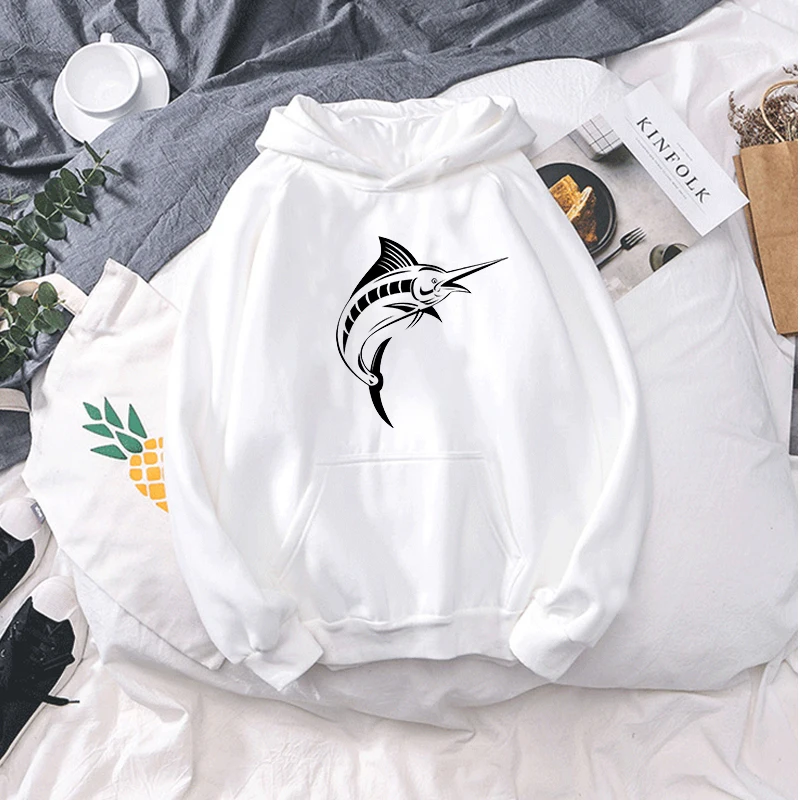 

MOUNTSHARP 2019 New Design Fish Men Hoodies Streetwear Cotton Sweatshirts Harajuku Casual Autumn Long Sleeve Male Hoodie