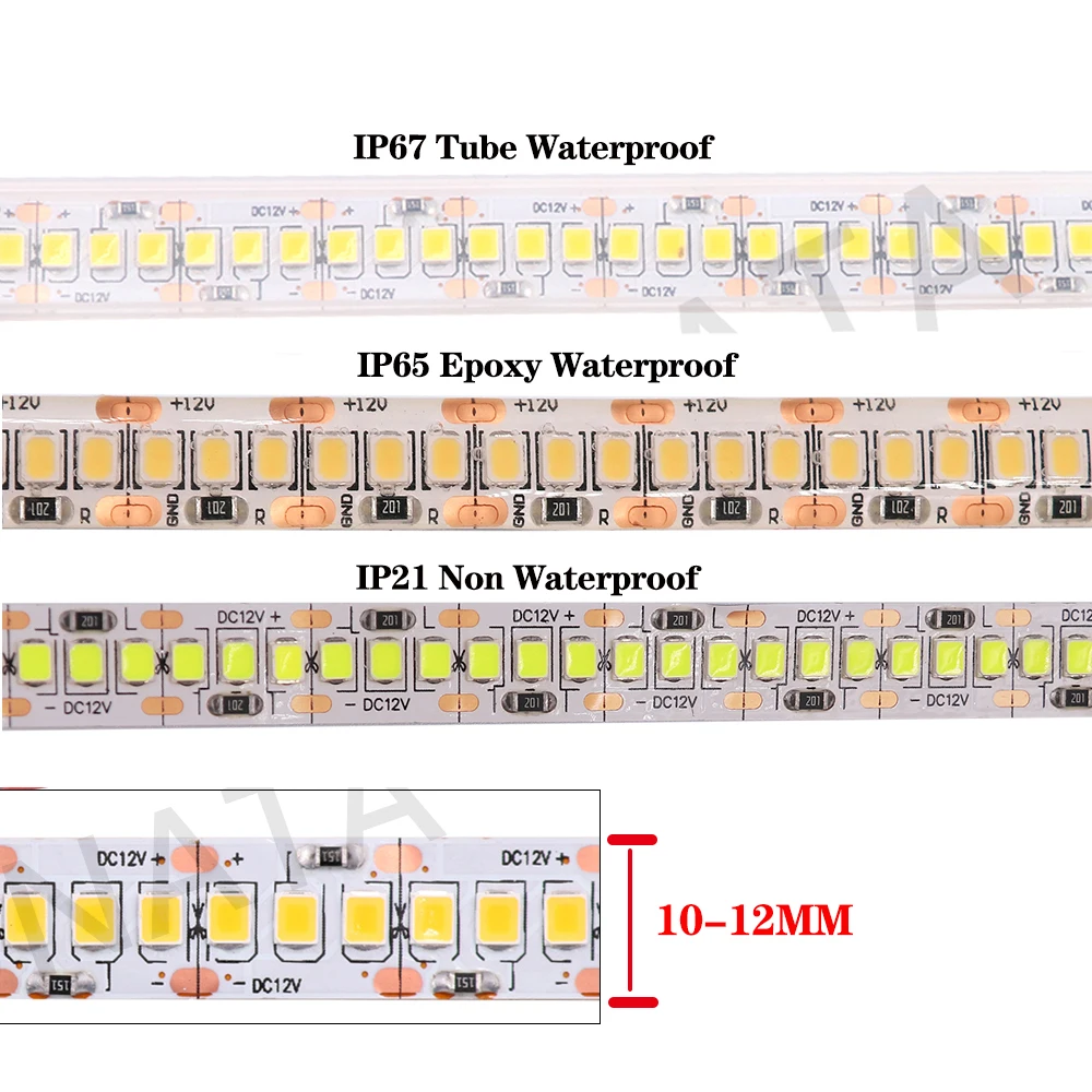 Супер Яркий Стабильный светодиодный светильник SMD2835 DC 12V 5M 1200LED водонепроницаемый
