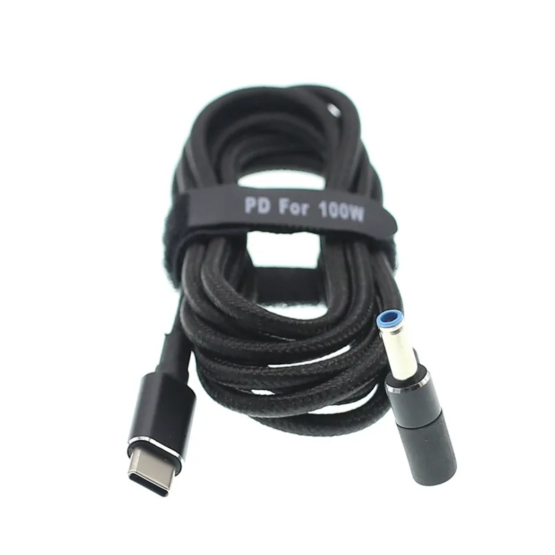 

USB C Type-C To 4.5*3.0mm PD Power Cable For HP Envy Adaptor Cord 100W 19.5V 1.8m