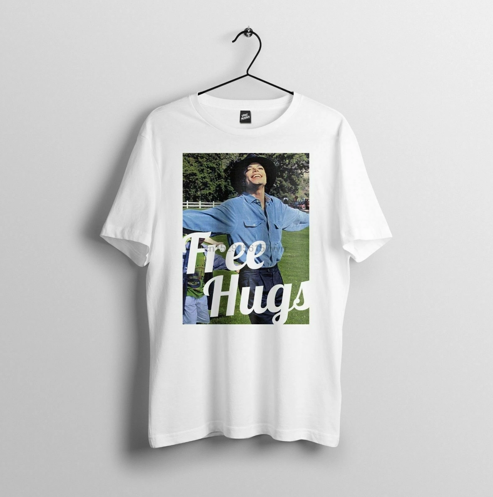 Новинка забавная смешная футболка MICHEAL JACKSON FREE HUGS S-2XL американского размера EN1 |