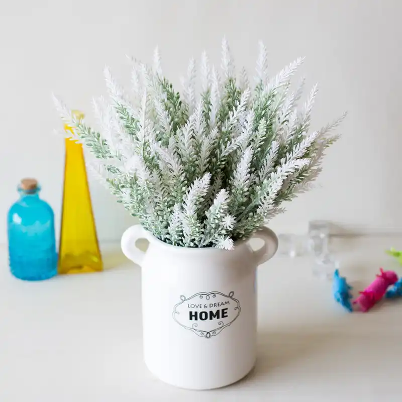 1bundle Romantis Provence Lavender Pernikahan Dekoratif Vas Bunga Untuk Dekorasi Rumah Bunga Buatan Hias Biji Bijian Tanaman Palsu Tanaman Buatan Aliexpress