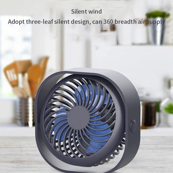 

Mini USB Desktop Fan Portable 3 Speed Fan Personal Fan 360 Degree Rotation Adjustable Angle for Office Home