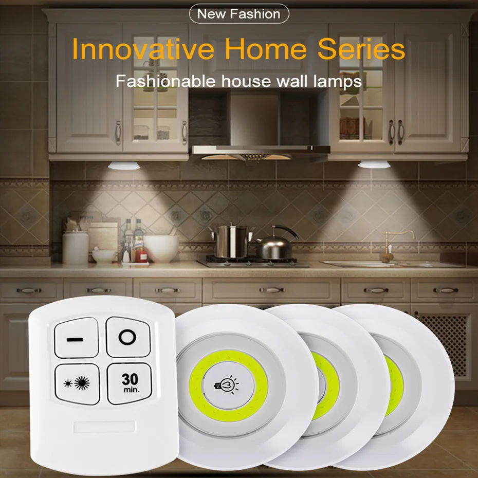 Under Light Wireless Dimmable LED Closets Lights Touch Remote