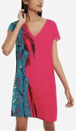8 Испанское DEG асимметричное платье desigual - Цвет: 8