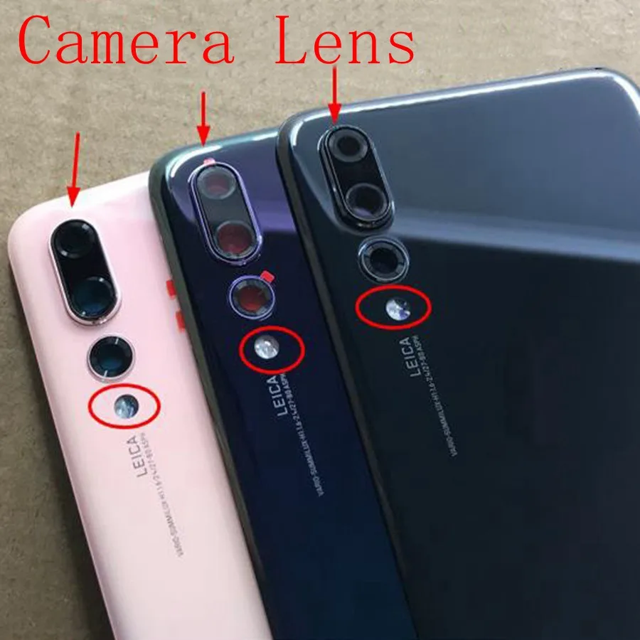 P20 Pro Задняя стеклянная крышка батарейного отсека задняя дверь корпус панель для P20 Pro Задняя стеклянная крышка с объективом камеры