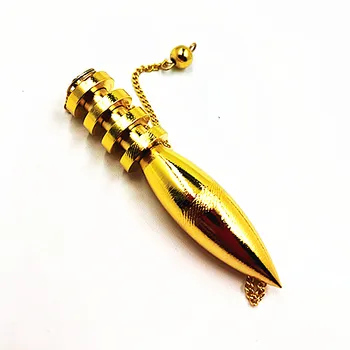 

new brass Metal Dowsing Pendulum for Reiki Healing Divinatio Pendent Spiritual Wicca Men Amulet Screw Shape Pendule Radiestesia