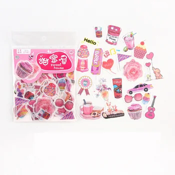 

40 pcs /Bag Pink Sweet Cakes Love Matters Decorative Stickers Album Diary Hand Account Decor