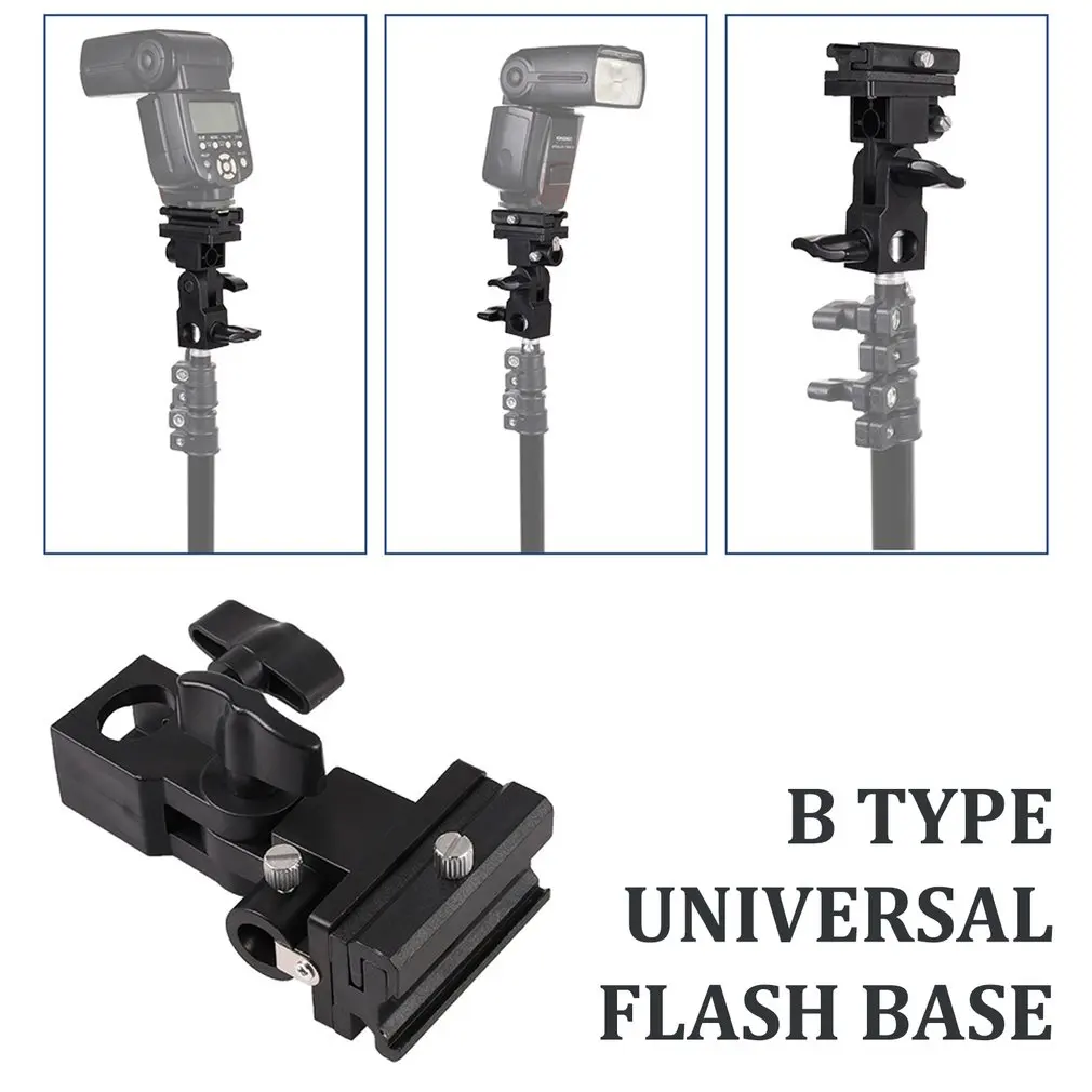 Flash Hot Shoe Speedlite Umbrella Mount Holder Swivel for Light Stand Flash Bracket B For Trigger Hot-Shoe Flash