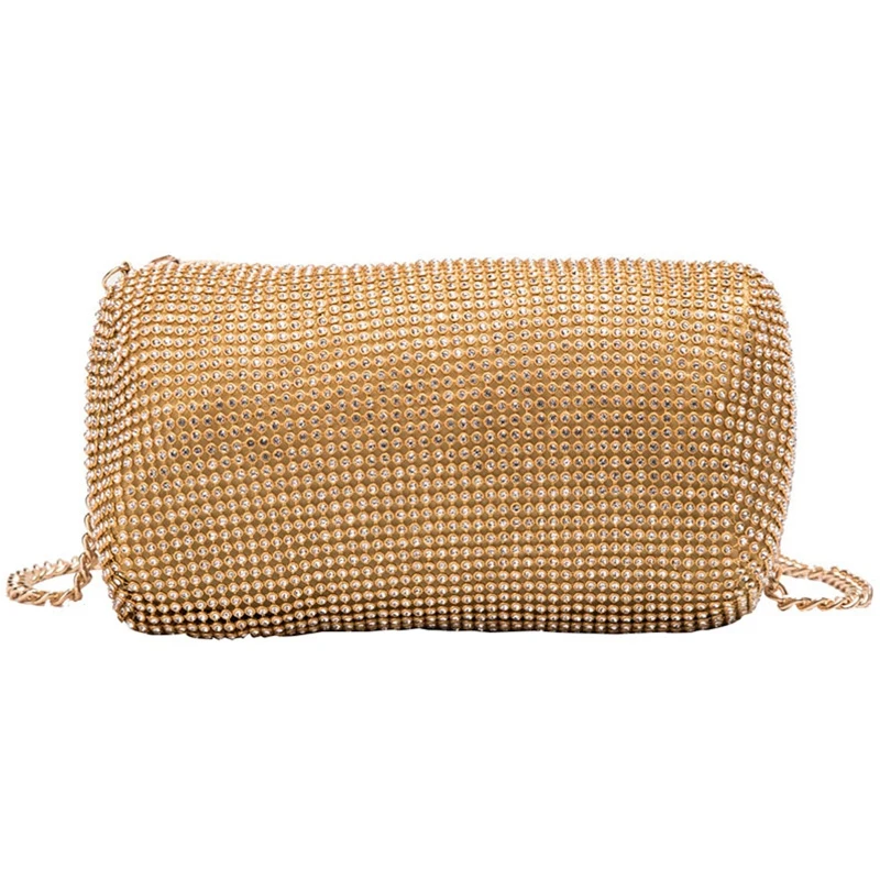 New Fashion Rhinestone Banquet Messenger Bag Foreign Style Texture Chain Shoulder Bag