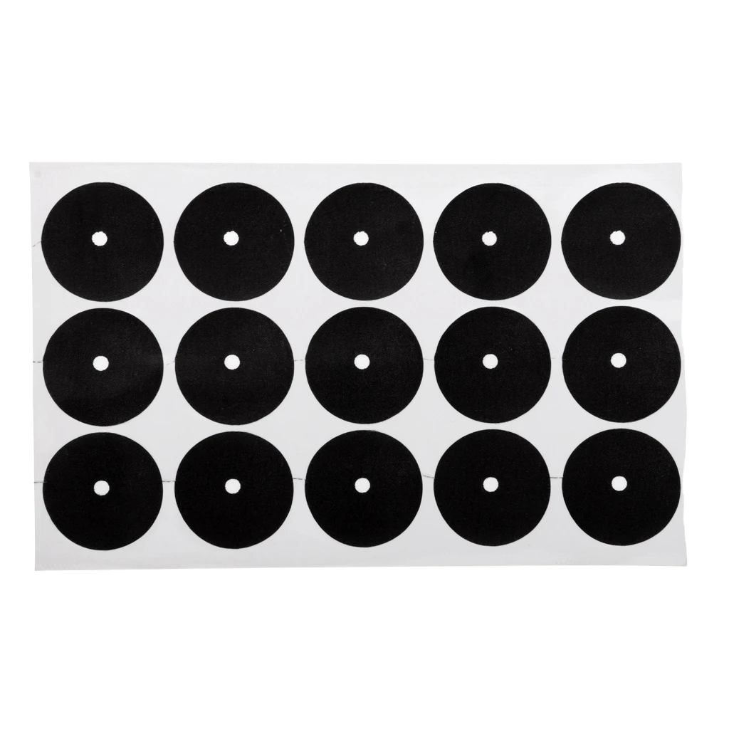 Pack of 15 Pool Table Spots Black Ball Marker Sticker Hitting Training Spot
