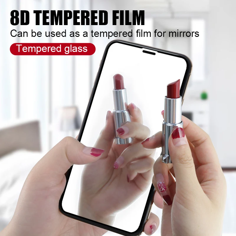 

8D Beauty Mirror Tempered Protective glass For Apple iphone 11/ XR 2019 Screen Protector cover Film 9H Hardness Can be mirrored Tempered Screen Protectuve glass