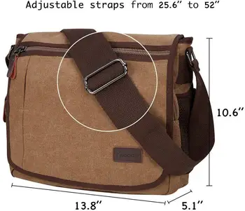 

Modoker Messenger Bag Crossbody Sack for 14'' laptop Crossover Overnighter Knapsack