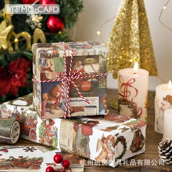 

Retro Christmas Washi Tape Decorative Tape Masking Stationery Japanese Paper DIY Scrapbook Stickers Decorative Masking