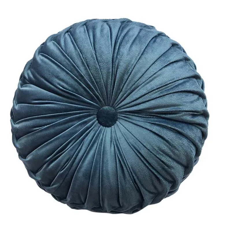 Круглая кружевная Подушка для стула, Офисная подушка для спинки сиденья, подушка для спинки кровати, тканевая домашняя подушка для кровати 36 см - Цвет: dark blue