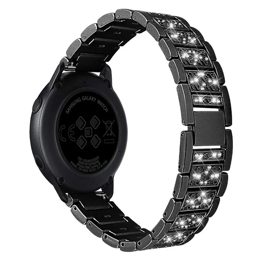 Для samsung galaxy watch band шикарные часы, украшенные драгоценными камнями 46 мм 42 мм активный ремешок для часов на замену браслет для samsung gear S3