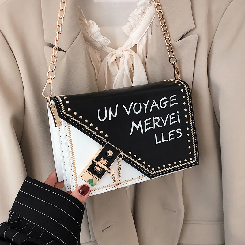 

High-quality Leather Chain Letter Mobile Phone Shoulder Bags Fashion Simple Small Square Bag Women's Handbag Luxury Bolsa