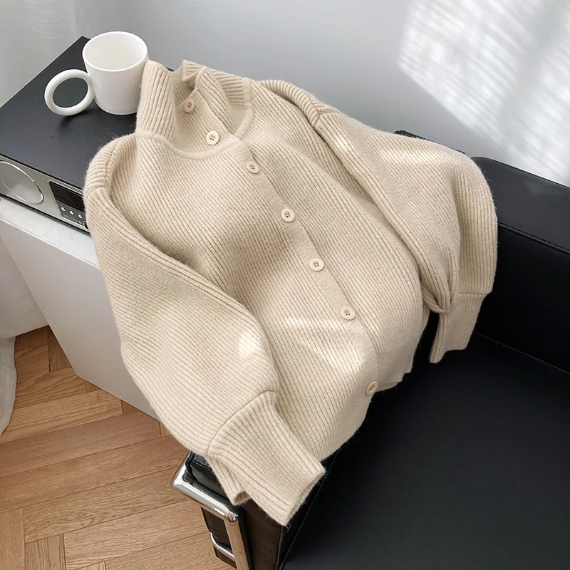 Mooirue Winter Women Knitted Caridgan Long Sleeve