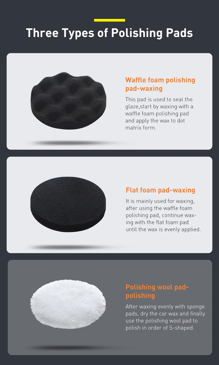 Baseus Car Polishing Pad Buffing Sponge Accessories description image