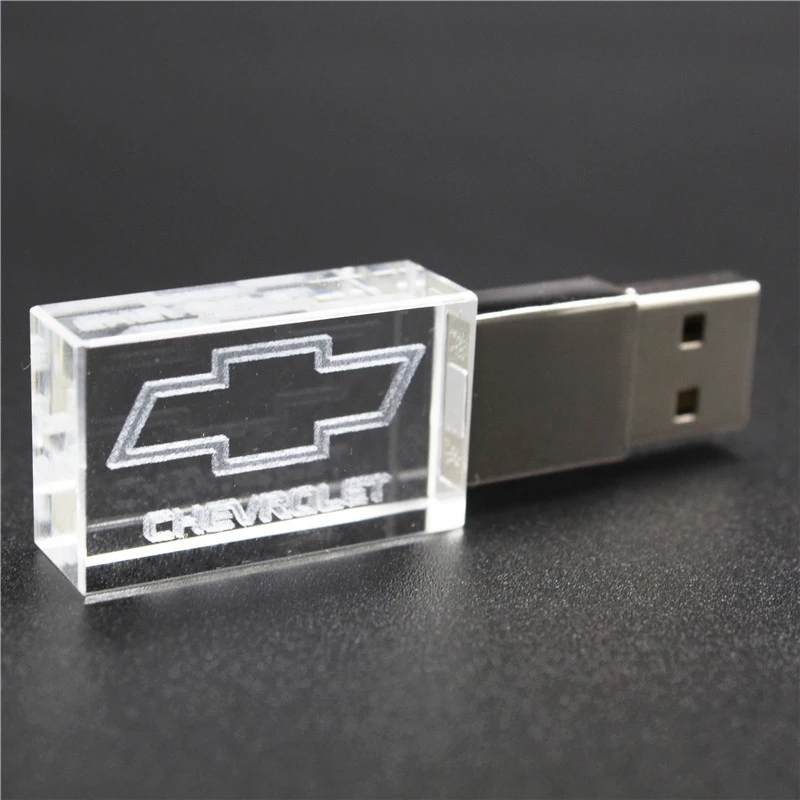 64 Гб usb2.0 металлический кристалл Chevrolet Автомобильный ключ модель USB флэш
