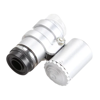 

45X Mini Microscope with LED Lamp Magnifier Jewelry Cash Identify Tools XIN-Shipping
