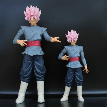 

[Funny] Big size 45cm Dragon Ball Super Saiyan Goku Black PVC Action figure Son Goku Statue Collection model toy kids child gift