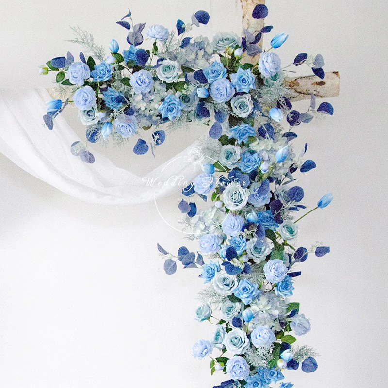 JAROWN Wedding Flowers Artificial Silk Flower Row Line Arch Floral Outdoor Lawn Wedding Bauble Decoration Fake Flower Flores Para Manualidades (24)