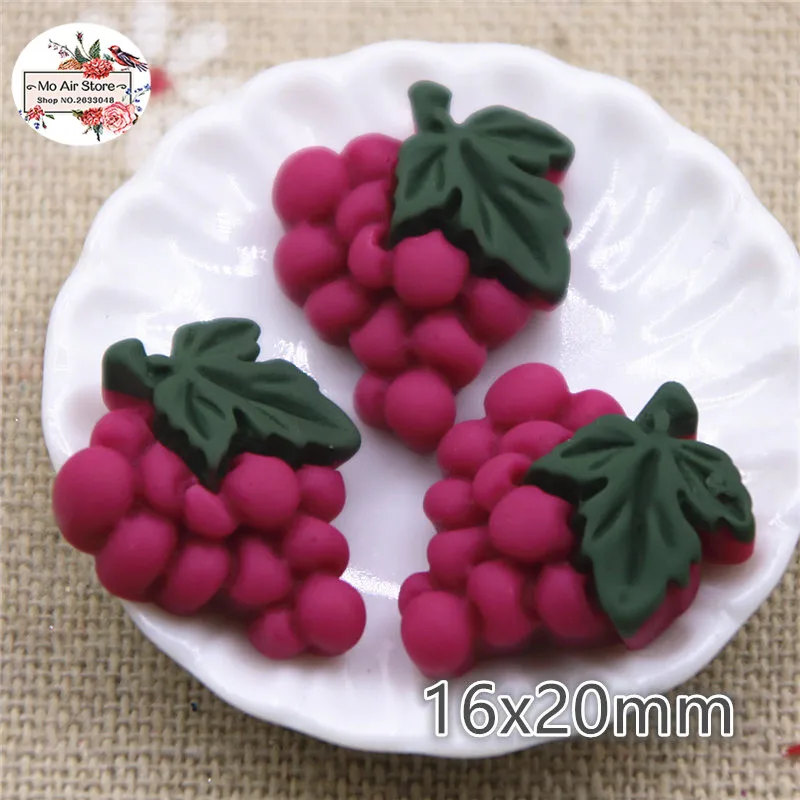 Resin Pineapple/Grape/Cherry/Radish/Pumpkin Flat Back Cabochon Art Decoration Charm ornament crafts resin crafts accessories resin ornaments resin crafts 20pcs