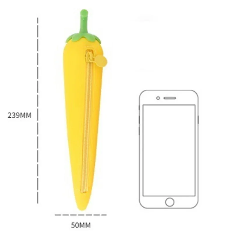 Cute Coin Purse Banana Pencil Case Kawaii Bag Silicone Purse Funny Purses For Kids Yellow Corn Coin Bags For Children (4)