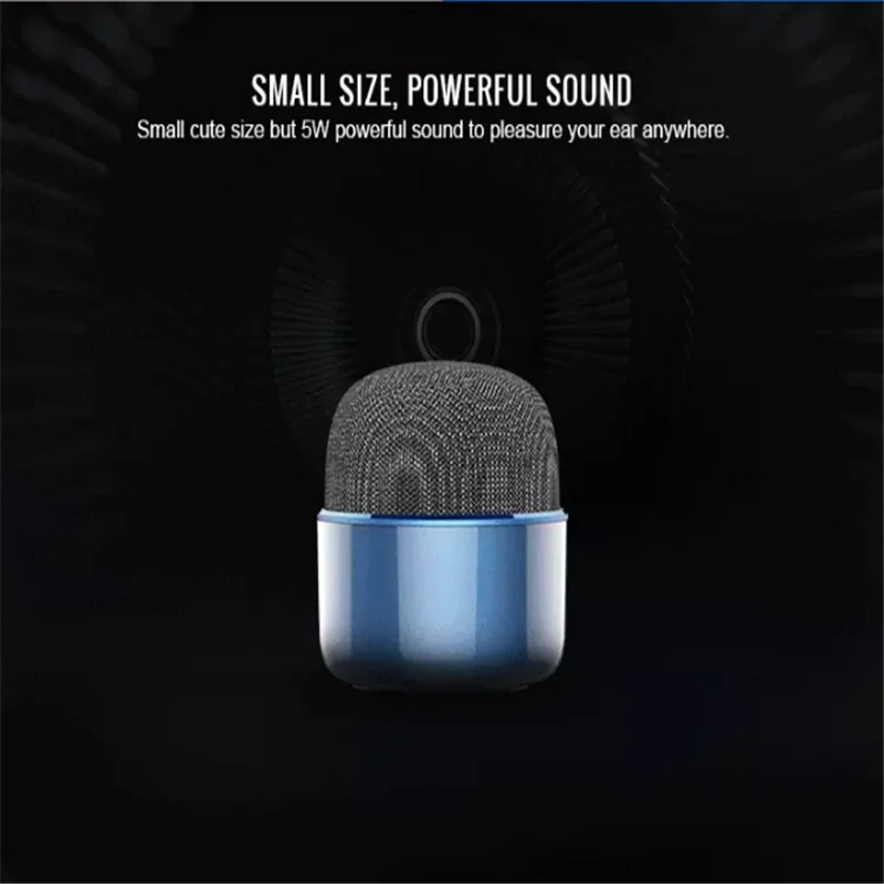 Мини беспроводной Bluetooth динамик s круговой ткани портативный микрофон Форма Сабвуфер Динамик hands-free Звонки, музыка стерео