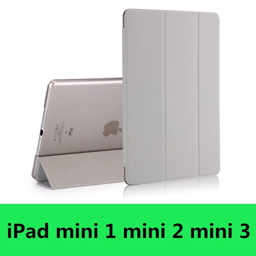 Чехол для iPad 9,7 6th воздуха, версия 1, 2, 3, ремешок Pro 10,5 мини на возраст 1, 2, 3, 4, 5, прозрачный просвечивающийся Чехол Smart sleep wake up из искусственной кожи чехол - Цвет: gray-L-mini 123